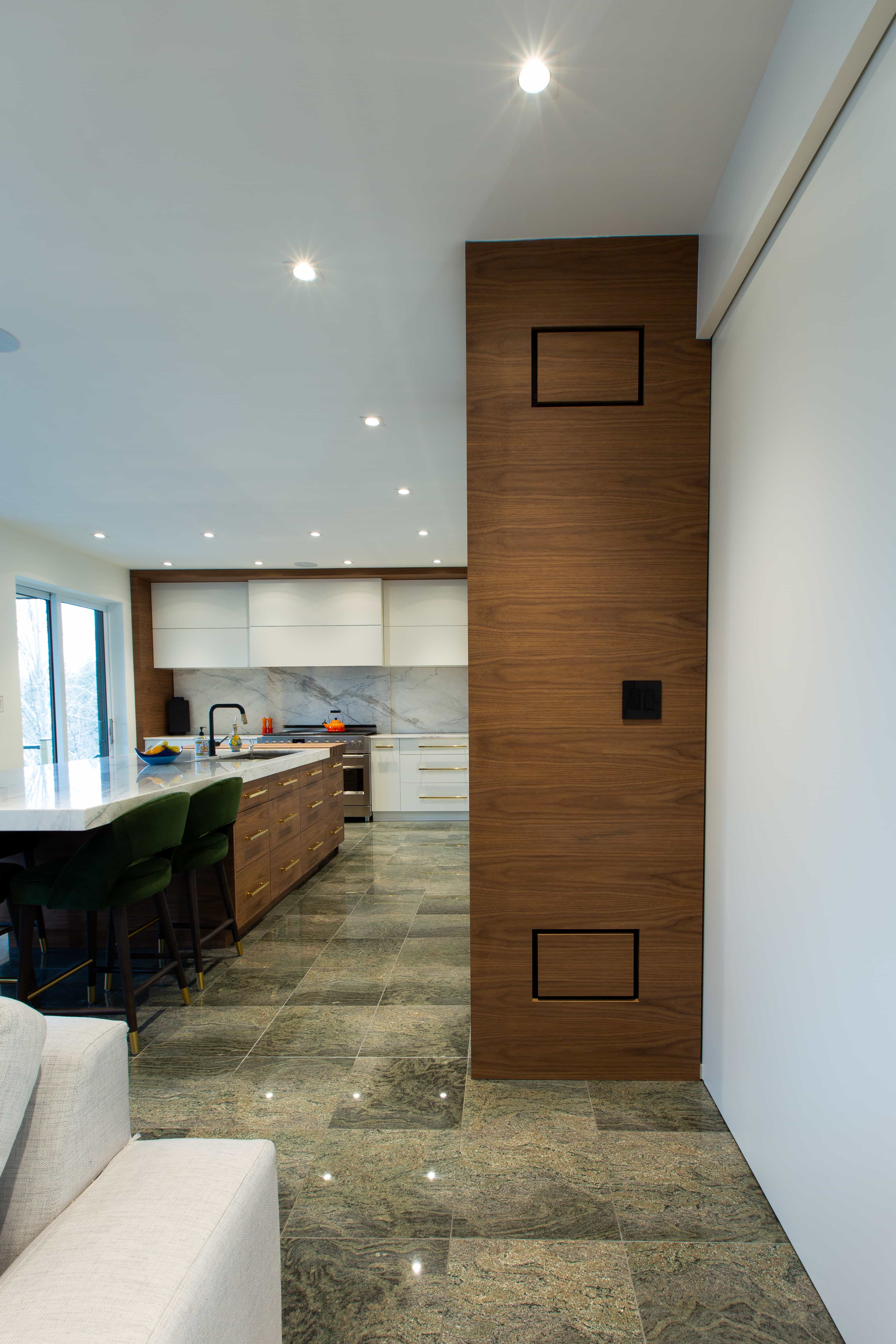 Living room with wainscoting