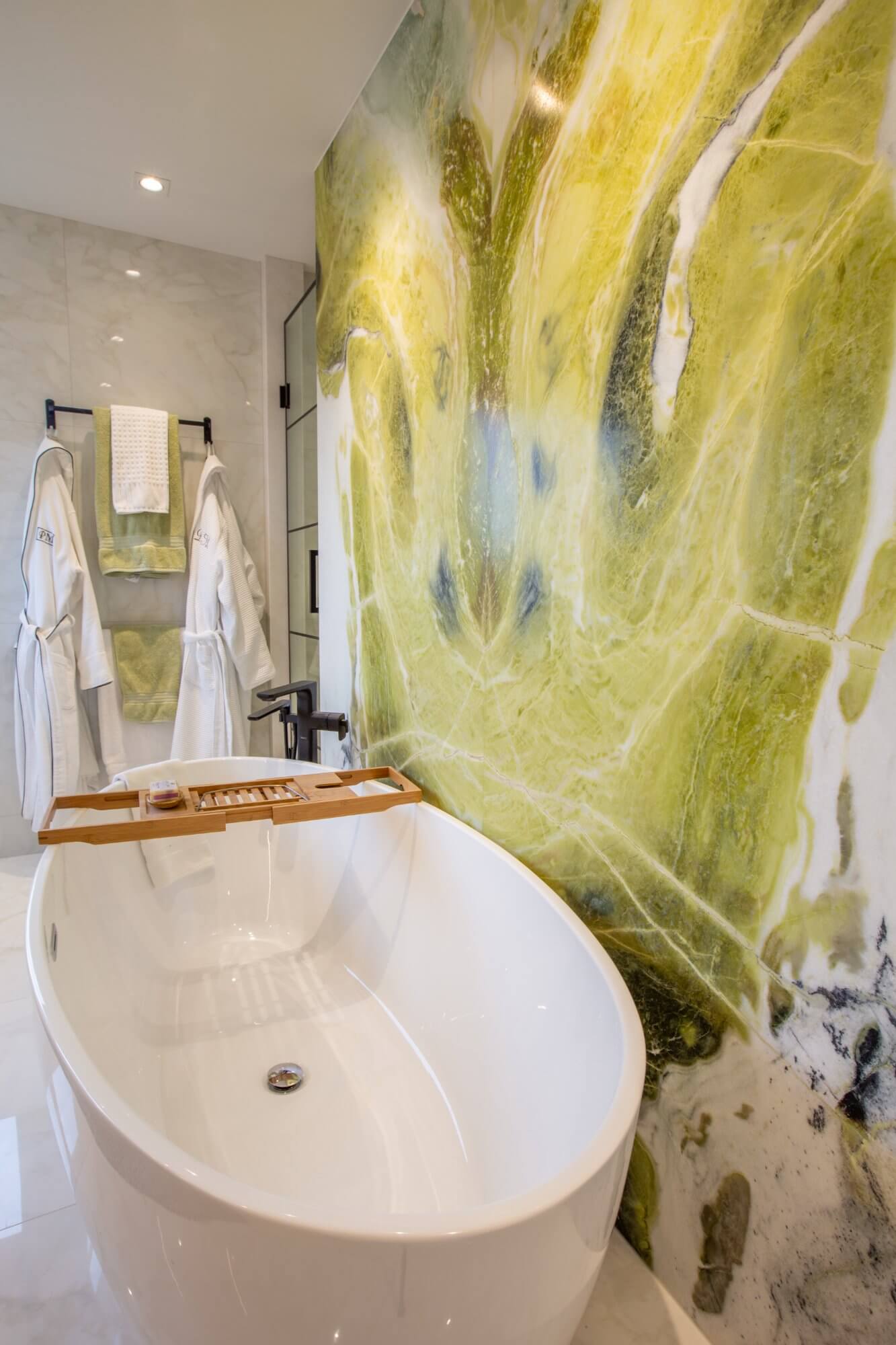 Luxury bathroom with marble