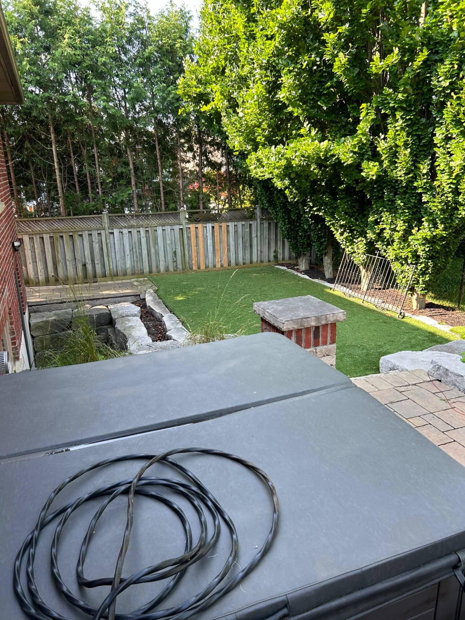 Backyard landscaping